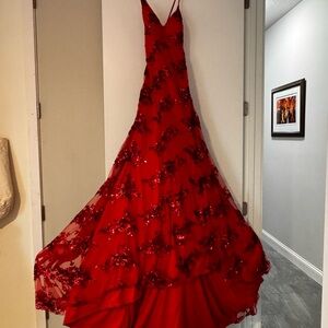 Elegant Red Prom Dress